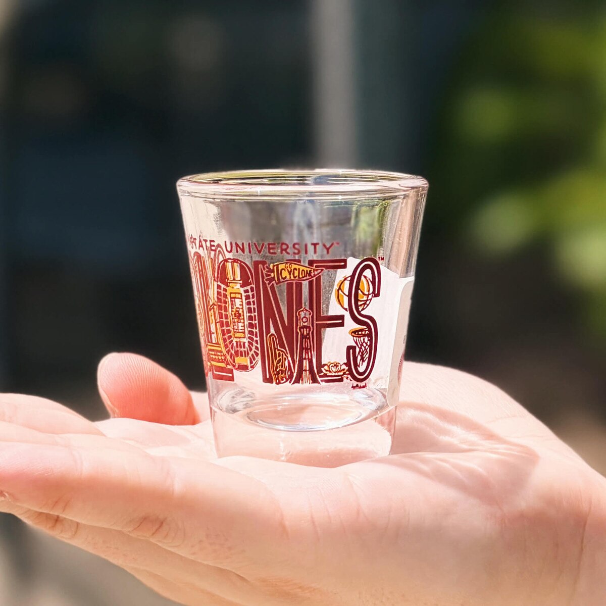 Iowa State Cyclones Doodles Ink shot glass 1-75-oz